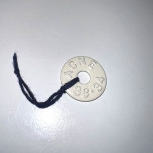 Vintage/RARE Acne Studios Denim - Coated/Painted Metal Coin/Charm - 80% OFF SALE